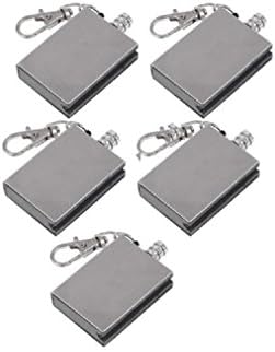 Eleg Tang New Windproof Stainless Steel Metal Match Lighter Gas Oil Fire Starter Keychain for Camping Outdoor~matchbox Fire Start