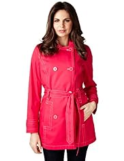 Per Una Cotton Rich Belted Trench Mac with Stormwear™