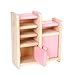 Aisster(TM) Wooden Furniture Dollhouse Miniature Pink Dining Room Set Children Toy by Aisster