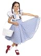 Puppet Worshop Quality Cute Girls Dorothy Costume Dress with Hair Ribbons
