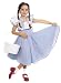 Puppet Worshop Quality Cute Girls Dorothy Costume Dress with Hair Ribbons