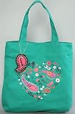 Betsey Johnson The Eco Tote in Green Poppin Paisley,Bags (Handbags/Totes) for Women