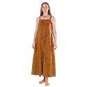 Watercolor Bali Batik Ladies Dress -Brown - Large