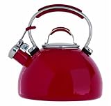 Meyer Prestige Enamel Stove Top Kettle, Red, 1.9 Litre