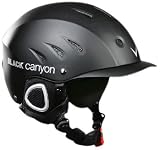 Black Canyon Freeride Skihelm Snowboardhelm mit Schild, schwarz - 