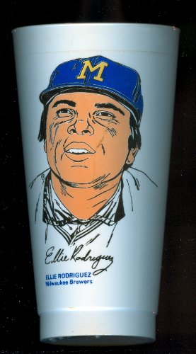 1973 Ellie Rodriguez Milwaukee Brewers 7 Eleven Baseball Cup