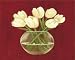 White Tulips in Vase by Jose Gomez. Size 7.19 inches width by 6.37 inches height. High Quality Art Poster Print