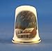 Porcelain China Collectable Thimble - Christmas Snow Scene - Free Gift Box