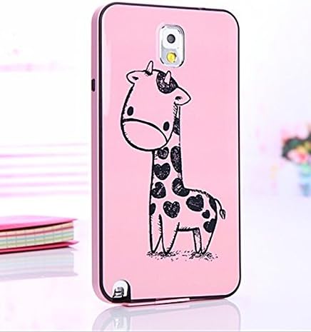 Big Mango Young and Fashion Series Cute Protective Shell Combo Back Case Cover for Samsung Galaxy Note 3 Note III ( Pink Little Giraffe )