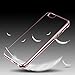 Nicexx NEW iPhone 7 Clear Case with Gold Plated Frame Luxury Flexible Soft TPU Case Transparent for iPhone 7 (Rose Gold)