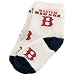 Boston Red Sox White Infant Print Bootie Socks