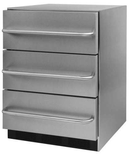 Cal Flame Stainless Steel 3 Drawer Pull-out Refrigerator