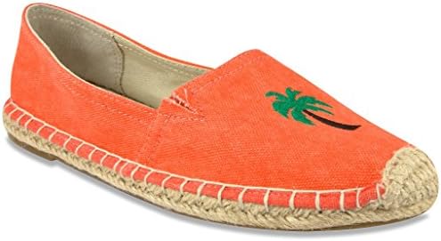 143 Girl ISLAND Women's Flat with Espadrille Coral 10