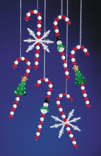 Holiday Beaded Ornament Kit-Festive Candy Canes 
