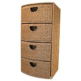 4 Drawer Seagrass Storage Unit
