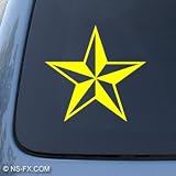 NAUTICAL STAR - Car, Truck, Notebook, Vinyl Decal Sticker #1112 | Vinyl Color: Yellow