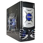 X-Blade 10-Bay Aluminum Mid ATX Gaming Case - No PS (Black)