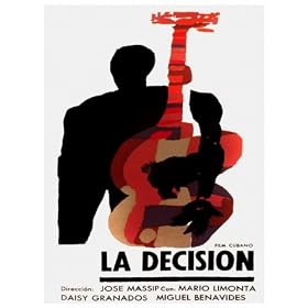 18"x24" Movie POSTER.LA DECISION.Jazz Player with Bass.Modern Decor with Unusual images. Great Room Decoration.