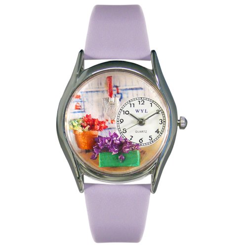 Whimsical Watches Women's S1211001 Gardening Lavender Leather Watch
