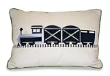 Thro Ltd. Trains 14 by 20 Applique, Pillow