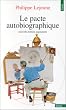 Le pacte autobiographique