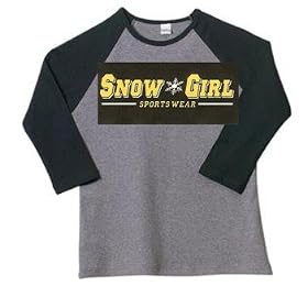SnowGirl - SS Tee - Black - Skdoo Yellow Angry Bee (snowboarding snowmobiling) by SnowGirl Sportswear