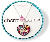 41PY2FjTguL. SL160 photo 41PY2FjTguL. SL160 Beautiful Charm Candy Cupcake Colorful Peace Heart Charm Sterling Silver Necklace in Silicon Baking Cupcake! 925 Sterling Silver Chain