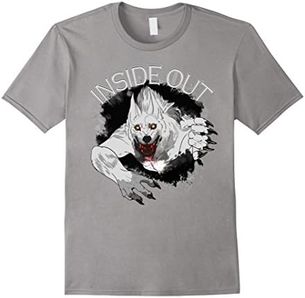 Men's Inside Out T-shirt Wolfman Throw Out Medium Slate