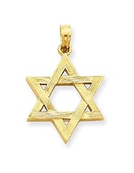 14k Gold Polished Star of David Pendant