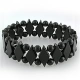 Cute Stretchy Black Agate Bracelet