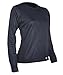 Polarmax Women's Double Base Layer Long Sleeve Crew Tee (Black, Small)