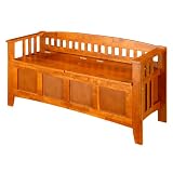 Linon Storage Bench Short Split Seat Storage