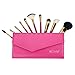 ACEVIVI 10 Pcs Natural Makeup Cosmetics Brush Set with Synthetic Leather Case Black