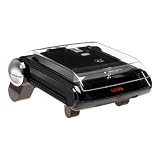 George Foreman GR19BWBC Contemporary Design Grill with Bun Warmer, Black