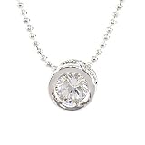 0.80 Carat Sterling Silver CZ Pendant