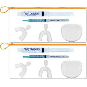 2 - Watts Power White Professional Teeth Whitening Kits with New FCP Remineralizing Gels / Huge 20ml