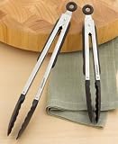 41PY89DbLVL. SL160  Cuisinart 12 Inch Stainless Steel Locking Tongs,  Black