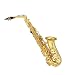 Musical Instruments : Cecilio Gold Plated Sandblast Alto Saxophone with Carrying Case and Accessories