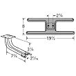 H-Shaped Twin Cast Iron Burner L-Shaped Venturi
