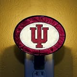 INDIANA HOOSIERS Team Logo ART-GLASS NIGHTLIGHT (4 1/2 x 4 3/4) by Memory Company