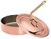 Mauviel Cuprinox Pour La Table 1.8-Quart Sauté Pan with Lid, Bronze Handle