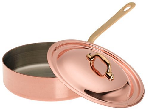 Mauviel M'Heritage M150B 6523.21 1.8-Quart Saut? Pan with Lid, Bronze Handle