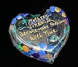 Mothers like Wine... Design - Hand Painted - Heart Shaped Box - 2 pieces - 4.5 inch diameter Mothers like Wine... Design - Hand Painted - Heart Shaped Box -