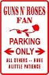 GUNS N' ROSES PARKING rock band street sign