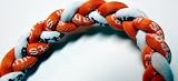 20 Orange/White Titanium Sport Tornado Baseball/Softball Necklace
