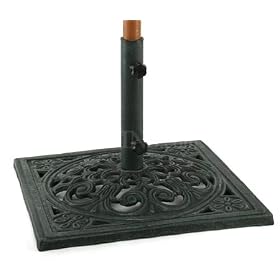 Ewins Cast Iron Square Umbrella Stand - Verdi Gras by Ewins