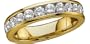 14k Yellow Gold Round Brilliant Channel-set Diamond Band (1ctw, I, I1), Size 7