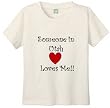 SOMEONE IN UTAH LOVES ME - BigBoyMusic Youth Designs - White T-shirt