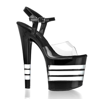 Pleaser Shoes WomenÕs TABOO-708LN, 7 1/2" Stiletto Heel Ankle Strap Platform Sandal from Pleaser