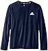 adidas Big Boys' Essential Clima Long Sleeve Tee, Navy, Large/14-16